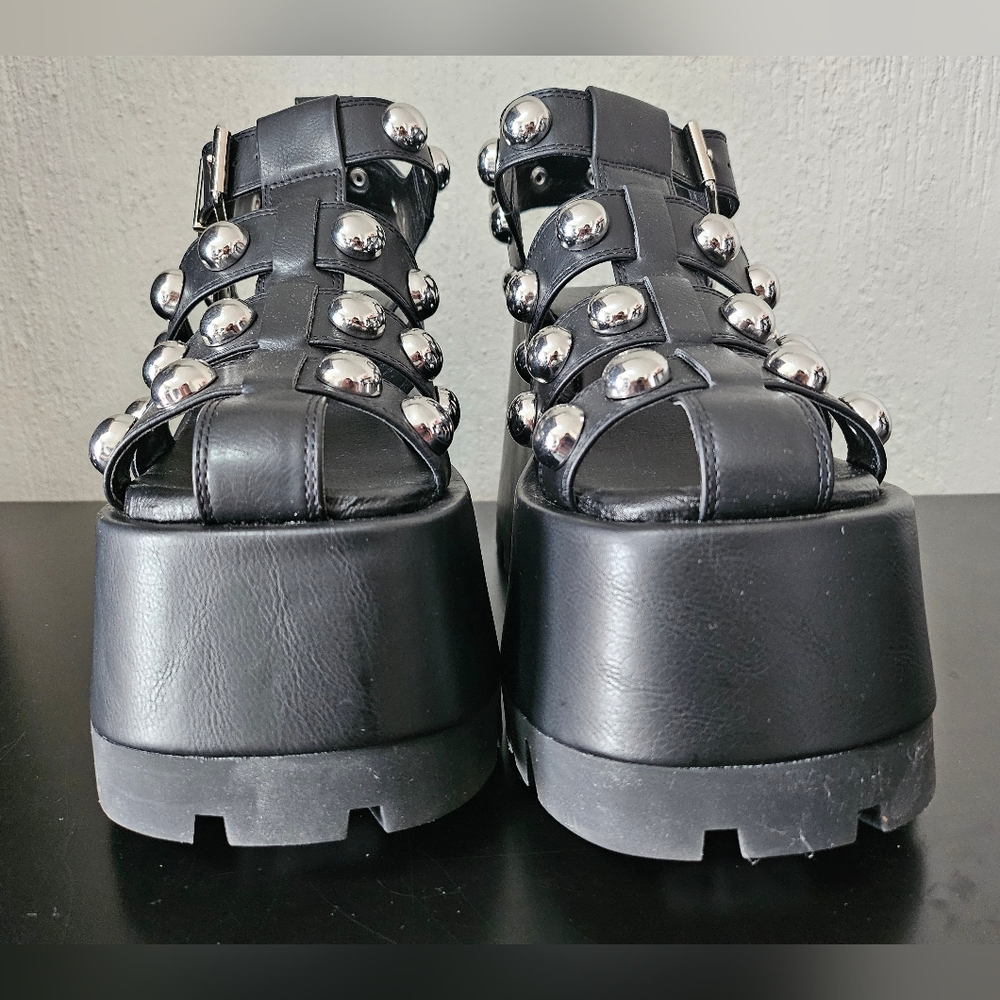 Current Mood Black Platform Sandals - Picture 8 of 9